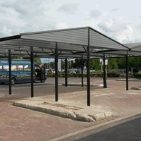 carwash cantilever canopy installation by A2z Canopies